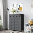 thumbnail image 6 of Fabric Dresser for Bedroom with 12 Deep Drawers Dressers & Chest of Drawers for Bedroom,Hallway, Closets,College Dorm,Office,Dark Grey,11.9" D x 40.7" W x 43.8" H, 6 of 17