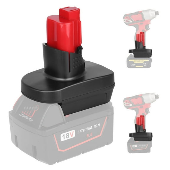 Adapter for Dewalt 20V & Milwaukee M-18 18V Battery Convert to Milwaukee M-12 12V Tools