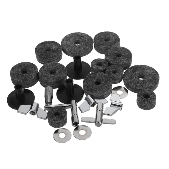 BESTYASH 23Pcs Set Cymbal Accessory Drum Felt Pad Assorted Color Vibration Control for Beginners Drummers