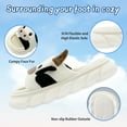 thumbnail image 6 of Cow Slippers, House Slippers For Women/Men Indoor, Cute Slippers Cartoon Animal Fluffy Cotton Linen Comfortable Bedroom Kawaii Cloud Slides, 6 of 8