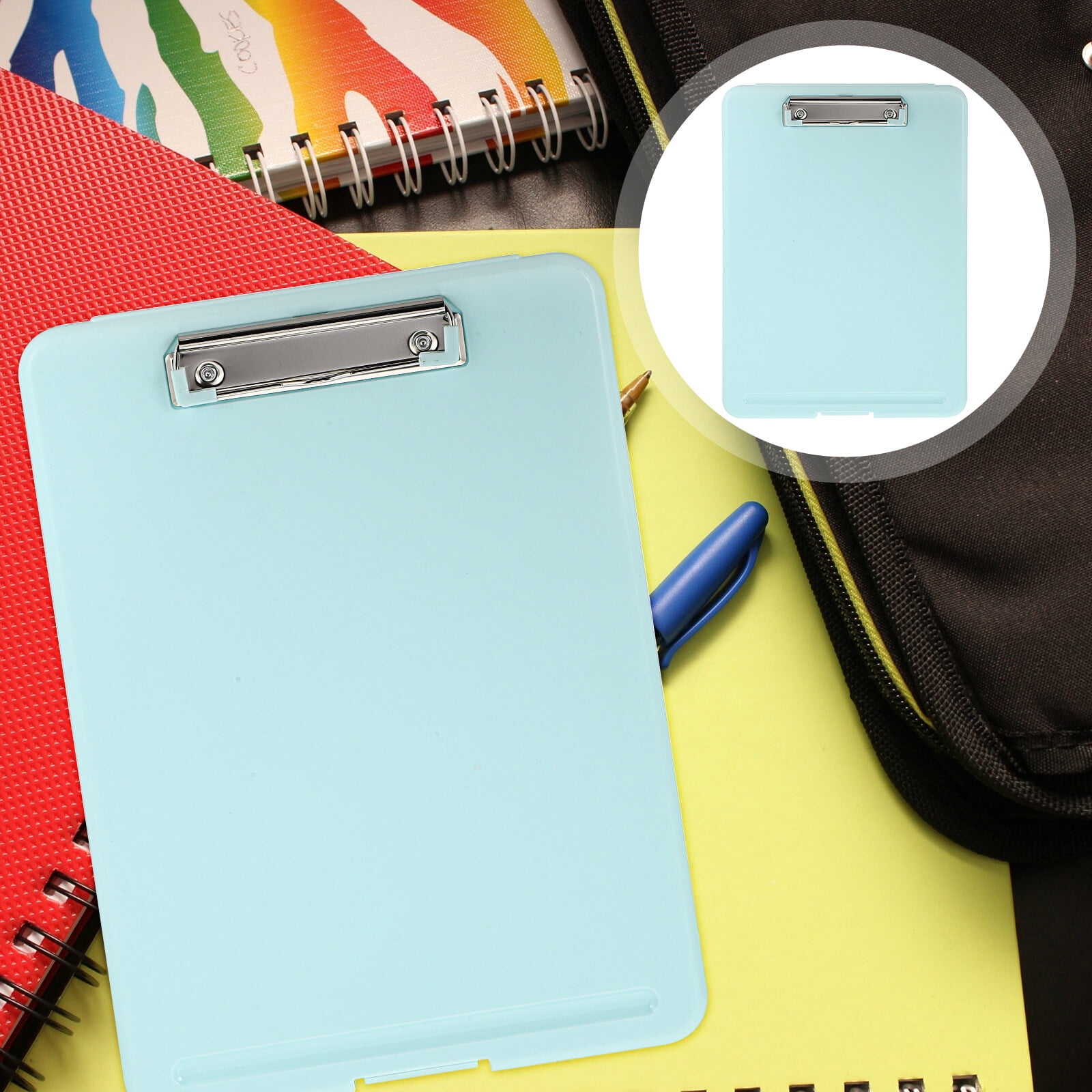 Supvox Office Clipboard Organizer Sky-blue Plastic for Office Workers 1Set