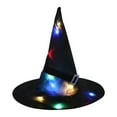 thumbnail image 2 of TanSiDing Glowing Witch Hat Halloween Party Decorations LED Light Up Magical Hat for Adults Halloween Hat with Lights Holiday Party Supplies Christmas Winter Warm Adult Hat, 2 of 7