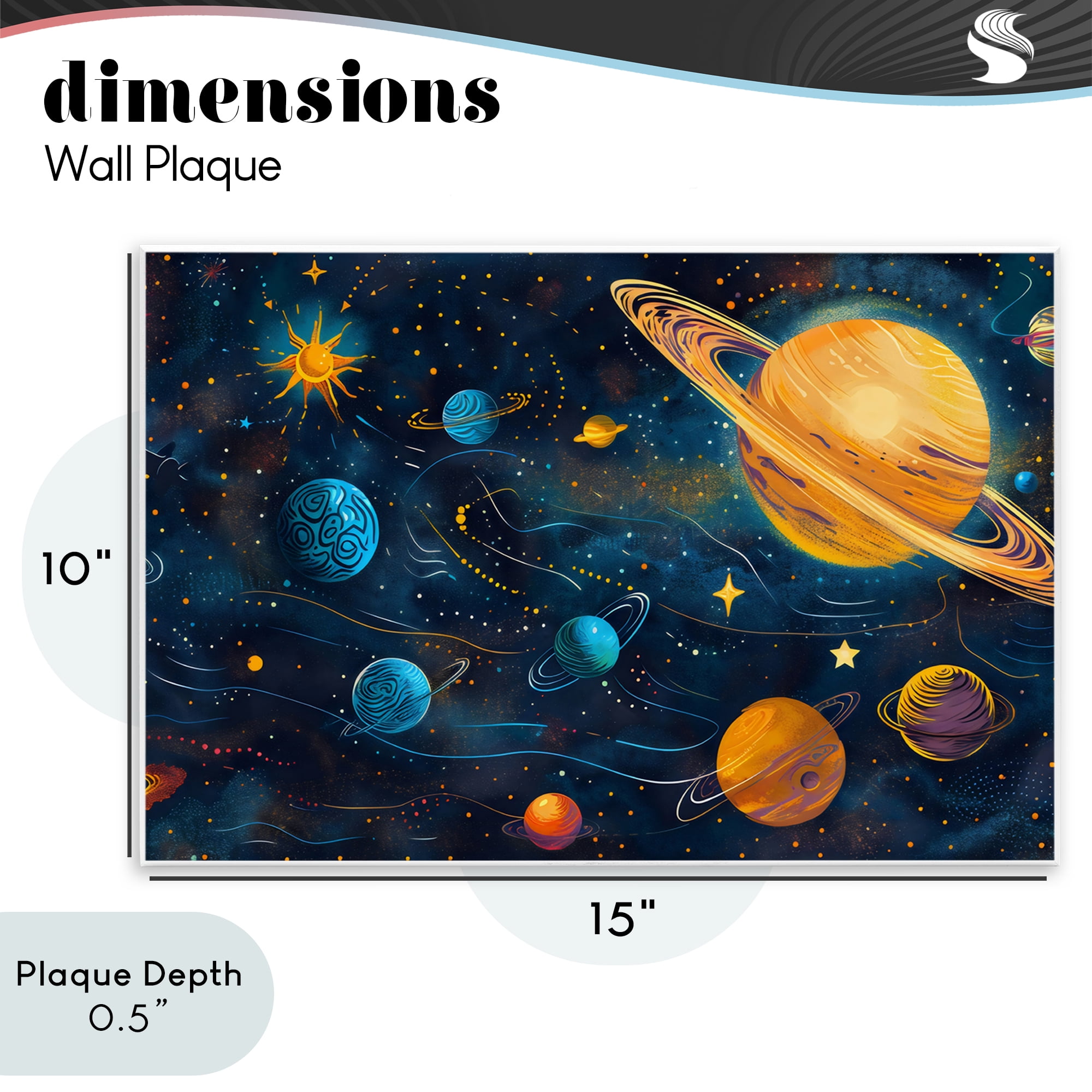 Stupell Industries Two Suns Galaxy Scene Wall Plaque Art, design by Creative Studio