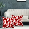 thumbnail image 5 of Valentines Day Decoration Throw Pillow Covers 18x18 Set of 2, Romantic Valentines Gift Love Red Sweet Hearts Cushion Cases for Couch Sofa Home Decor Pillowcase Zippered, 5 of 6