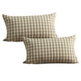 thumbnail image 1 of Housse de Coussin Moderne : 2 Pcs Housse de Coussin à Carreaux Rayés pour Canapé, 1 of 6