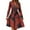 Red, variant on Xyxonk Women's Casual Dresses Fashion Long Sleeve Teacher Dress Winter Empire Waist A-Line Dresses Office V-Neck Floral Print Dress Blue L