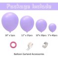 thumbnail image 2 of Purple Balloons 110 Pcs Pastel Purple Balloon Garland Kit Different Sizes 5 10 12 18 Inch Light Purple Balloons for Baby Shower Wedding Party Decorations, 2 of 18
