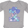 thumbnail image 4 of Inktastic 1st Birthday Mermaid 1 Year Old Girls Long Sleeve Baby Bodysuit, 4 of 5