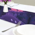 thumbnail image 4 of Yayeee Table Runner 70 inches Long Home Kitchen Dinning Party Decoration, White Cat Walking, 4 of 7