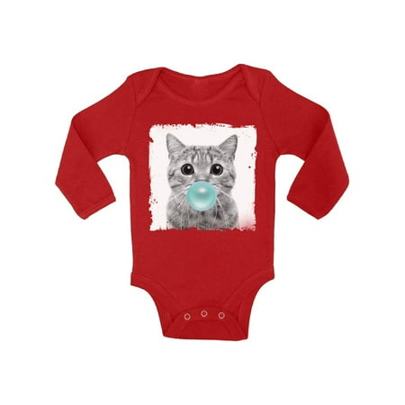 

Awkward Styles Funny Blue Gum One Piece Animal Clothing Bodysuit Long Sleeve Cat Clothing Blue Gifts for Kids Cat Lovers Baby Boy Clothing Baby Girl Clothing Cat One Piece Gifts for Baby Cute Bodysuit