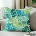 thumbnail image 3 of LALILO Throw Pillow Covers Tropical Leaf Green Blue Palm And Cushion Cover 18" x 18", 2 Pack, 3 of 6
