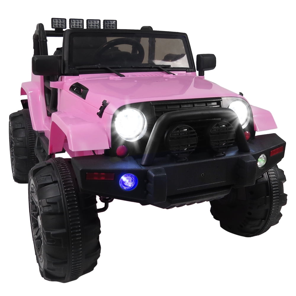 12V Kids Ride On Truck Car Electric Toy SUV Style Remote Control w/LED MP3 Pink 