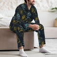 thumbnail image 7 of Fotbe Sunflowers Pattern Long Sleeve Pajama Set for Men,Sleepwear Set,2-piece Loungewear Set,Soft PJs Comfy Nightwear with Pockets-Large, 7 of 7