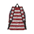 thumbnail image 2 of Yiaed America Flag Glitter Print Backpack, Premium Laptop Backpack, Travel Backpack for Women, Lightweight Backpacks, Comfortable Back Pack-Small, 2 of 7