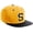 Gold Black, White Black, variant on Classic Snapback Hat Custom A to Z Initial Varsity Letters, Gold Black Hat White Black Letter N