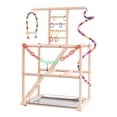 thumbnail image 2 of Parque de juegos para pájaros, soporte de juego para pájaros, perchas para loros, soporte de percha para pájaros de madera resistente y práctico, sopo, 2 of 9