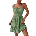 thumbnail image 3 of Rvasteizo Sundress Solid Round Neck Sleeveless Thin Sling Thin Breathable Summer Casual Wear, 3 of 5