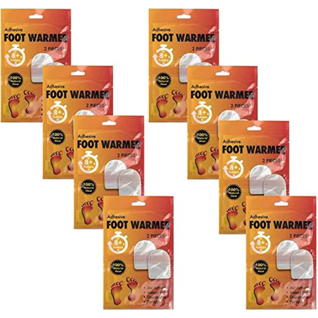 100 Pack of Bulk Wholesale Foot Warmer Heat Packets Containing 2 Packets Per Pack for Warmth and Pain Relief up to 8-10 Hours of Natural Heat
