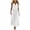 White, variant on Women Summer Maxi Dress Solid Color Sleeveless V Neck Button Pleated Elegant Flowy Sundress with Pockets Casual Beach Vacation Dresses
