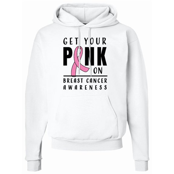 Inktastic Breast Cancer Awareness Get Your Pink on Adult Hoodie Sweatshirt