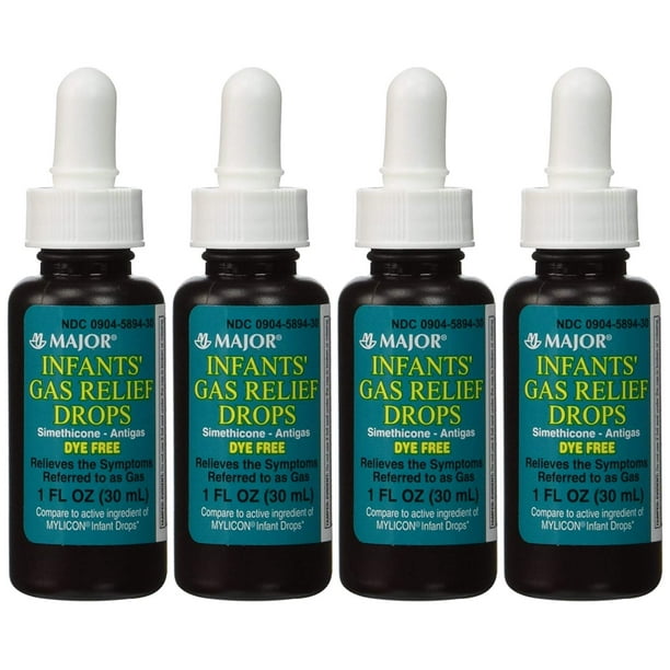 4Pack Major Infants Gas Relief Simethicone (Mylicon