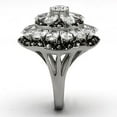 thumbnail image 4 of Womens Silver Rings High polished (no plating) Stainless Steel Ring with AAA Grade CZ in Clear TK1016, 4 of 4