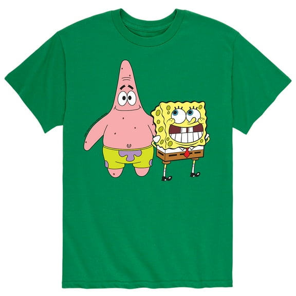 SpongeBob SquarePants - Best Friends Spongebob and Patrick - Men's Short Sleeve Graphic T-Shirt
