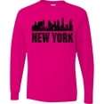 thumbnail image 3 of Inktastic New York Skyline Grunge Long Sleeve T-Shirt, 3 of 5