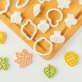 thumbnail image 3 of Autumn Thanksgiving Day Cookie Press Mold Easy Demoulding, DIY, Food Grade Plastic Mini Leaf Mushroom Palm Fruit Pumpkin Shape Cookie Press Mold, 3 of 8