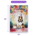 thumbnail image 5 of Happy Birthday to Collie Kitten Party Balloons Cake Garden Flag 12x18in Double Sided Collie Dog Lover Gifts Idea Outdoor Decor - 00027, 5 of 5