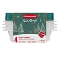 thumbnail image 1 of Rubbermaid TakeAlongs 2.9-Cup Square Food Storage Containers, Meal Prep Containers with Lids, Limited-Edition Blue Spruce, 4 Count, 1 of 4