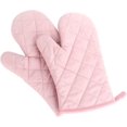 thumbnail image 1 of 2 PCS Guantes De Cocina Guantes De Horno Resistentes Al Calor De Poliéster Y Algodón Para Barbacoa De Microondas - Rosa, 1 of 4