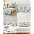 thumbnail image 6 of Teal Starfish Coastal Satin Pillowcase for Hair and Skin with Zipper, Soft Breathable Cooling Silk Pillow Cases, Summer Beach Nautical Retro Body Pillow Covers Bed Pillows 20"x54", 6 of 6