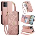 thumbnail image 1 of Flip Case for FOXDOCK OPPO Reno 13 Pro Kickstand Viewing Gift Choice Floral Embossed Full Protection Wallet Function, 1 of 6