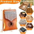 thumbnail image 5 of Everjoys Kalimba Thumb Piano 17 Keys, Professional Musical Instrument Finger Piano Marimbas with Portable Bag, Fast to Learn Songbook, Tuning Hammer, All in One Kit, 5 of 9