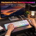 thumbnail image 6 of Wired RGB Keyboard and Mouse Combo, Mechanical Feel Anti-ghosting Keyboard and 6400 DPI Mouse, USB Plug & Play, for PC Laptop Mac Office Gaming (White), 6 of 9