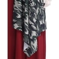 thumbnail image 6 of Nyeemya Liturgical Praise Dance Dress for Women Long Sleeve Mock Neck Printed Metallic Worship Church Gowns Burgundy S, 6 of 7