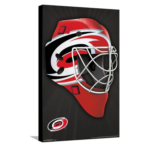 NHL Carolina Hurricanes - Mask 16 Canvas Wall Poster, 14.725" x 22.375"