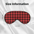 thumbnail image 5 of Xecao Buffalo Plaid Red Black for Soft Fluffy Sleeping Blindfold, Nap eye cover tailored for the utmost comfort for girls, women, kids, and adults., 5 of 7