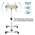 thumbnail image 2 of Mount-It! Height Adjustable Computer Cart | Mobile Computer Desk, 2 of 14