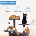 thumbnail image 5 of XF XINFENG 54in Cat Tree Tower Playhouse Multi-Level Pet/Cat Cozy Condo Furniture for Indoor Cats with Scratching Posts Stand House, Purple, 5 of 10