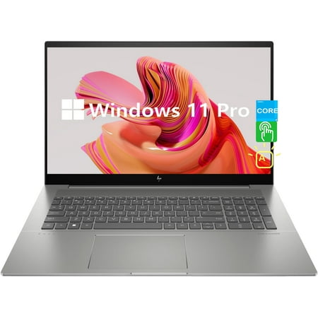HP Envy Laptop 17, 13th Gen Intel i7-13700H, 32GB RAM, 1TB SSD, Windows 11 Pro, 17.3-inch FHD Touchscreen, Backlit Keyboard, 10 Number Key, for Business and Student, Gray