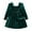 w-Green625380, variant on Hifoo Elegant Girls Winter Velvet Dress With Floral Pearl Shoulder Detail Ruffle Sleeves Holiday Party Formal Occasions Adorable Kids Christmas Solid Color O-Neck Dresses