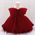 thumbnail image 2 of Afdoent Toddler Girls Dress Party Elegant Embroidered Tutu Gown For Birthday Performance Flower Girl Formal Attire 6-9 Months, 2 of 9