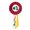 #1 Grad, variant on Beistle - Driven By Courage Rosette - 3¼" x 6½" - Pack of 6