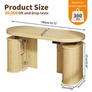 55 Electric Standing Desk, Height Adjustable Sit Stand Desk with Storage, Computer Desk