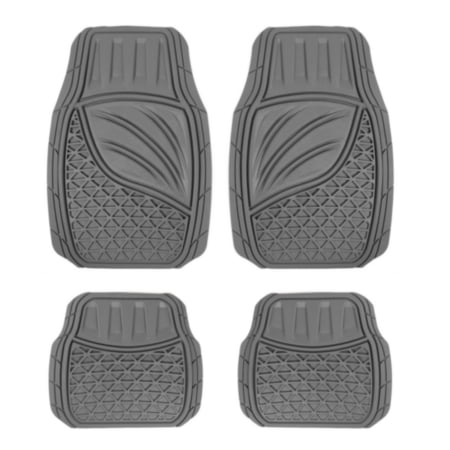 Autocraft Floor Mats, Rubber, Premium, Grey, 4PC