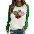 thumbnail image 1 of RKSTN Chandail en Molleton de la Saint-Valentin pour Femmes Mode Imprimé Lettre et Cœur Chandail en Molleton Manches Longues Col Rond Tops, 1 of 4