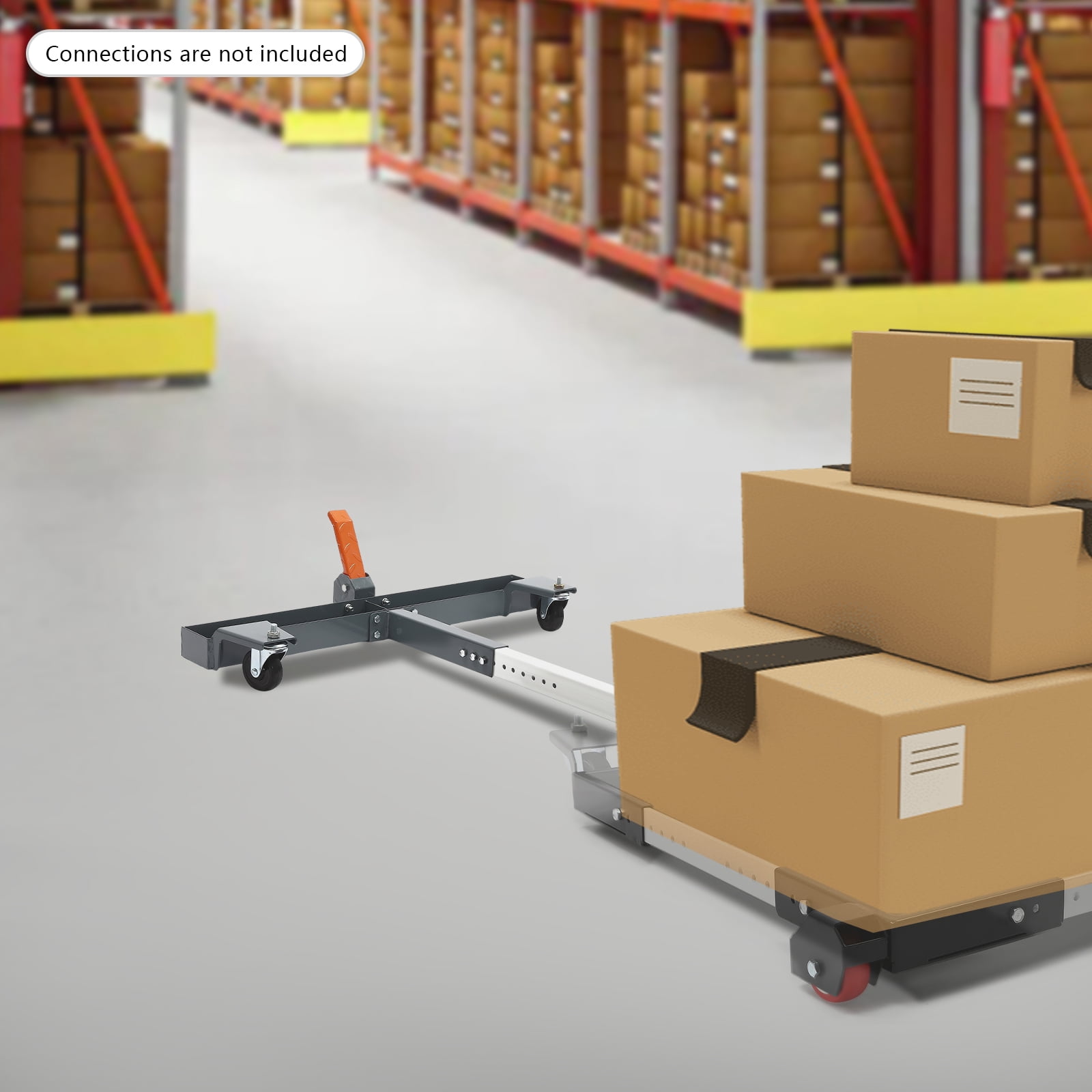 Adjustable Mobile Base for Easy Moving of Appliances, Heavy-duty Design with Foot Brake, 200lbs Load Capacity for Household and Mechanical Devices