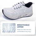 thumbnail image 6 of AOV Womens Wide Toe Box Walking Shoes Arch Support Plantar Fasciitis Tennis Sneakers Casual Athletic Running Shoes WhiteBlack1 Size 7, 6 of 6